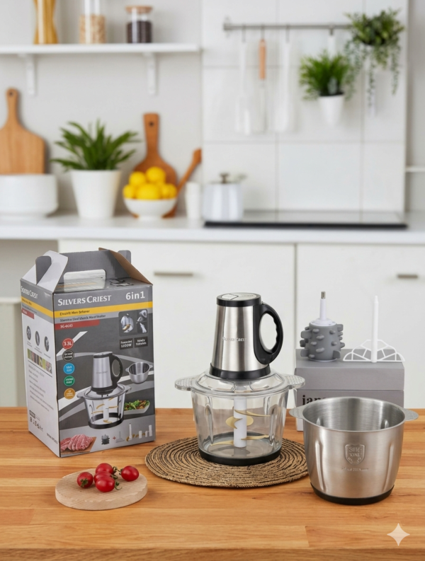 Hachoir Électrique en Acier Inoxydable 3L
