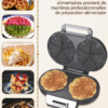 Gaufrier électrique domestique 110-220 V à deux plaques, moule à gâteau électrique, appareil à petit-déjeuner, revêtement antiadhésif pour casseroles
