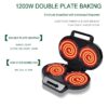 Gaufrier électrique domestique 1200w à deux plaques